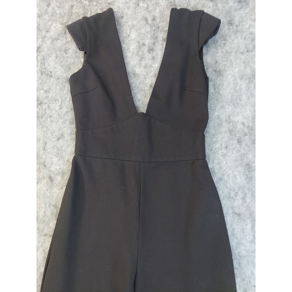 Lavish Alice Romper Jumpsuit Womens UK‎ 6 Black Plunge Sleeveless Sexy Small - Picture 3 of 15